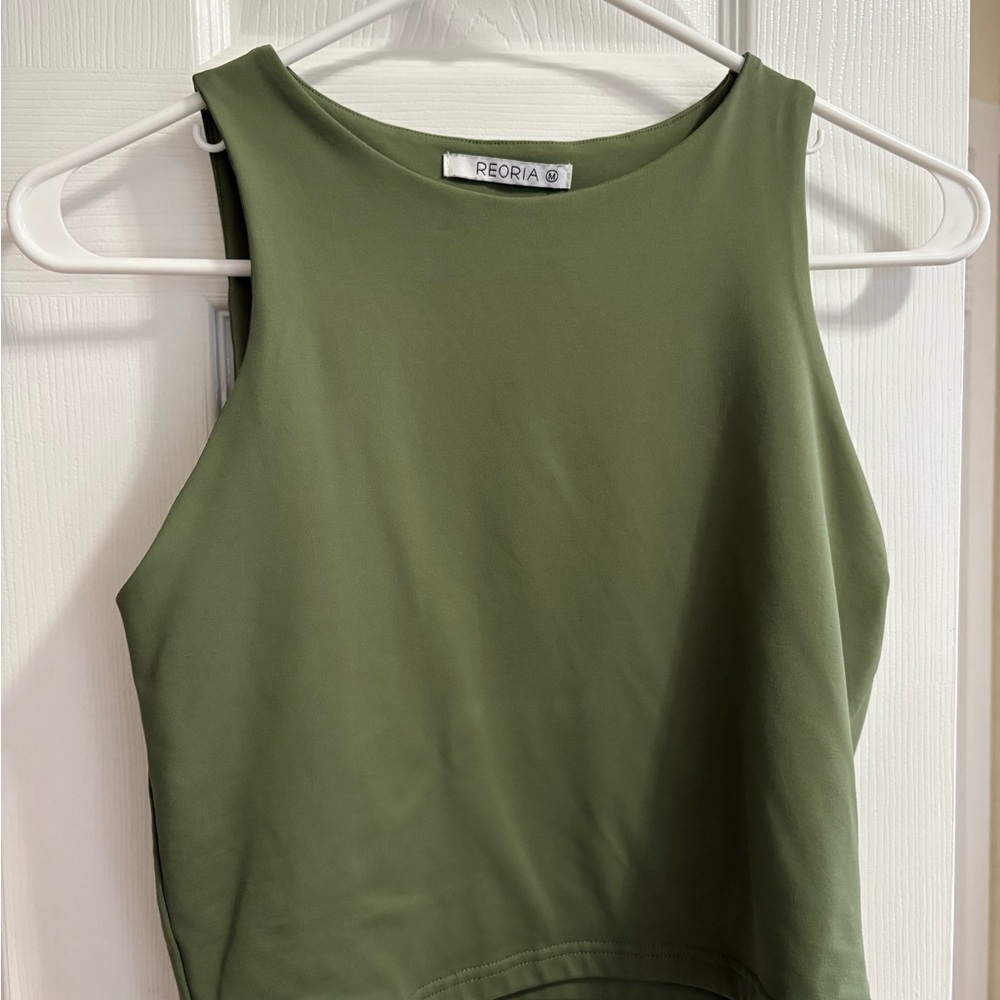Green Crop Top | Size Small